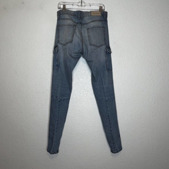 Golden Denim Mens Jeans Size 30 Actual 30x34 “Wash Ankle Zip Button Fly LA - Picture 2 of 8